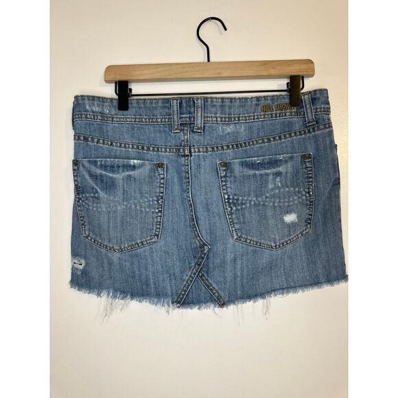 Vintage Y2K Womens Billabong Low Rise Denim Micro Mini Studded Bratz Juniors 9 - Picture 2 of 6